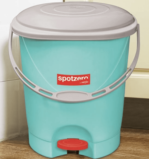 Spotzero By Milton SZ Clean Up Pedal Bin, 12 litres, Aqua Green - Image 2